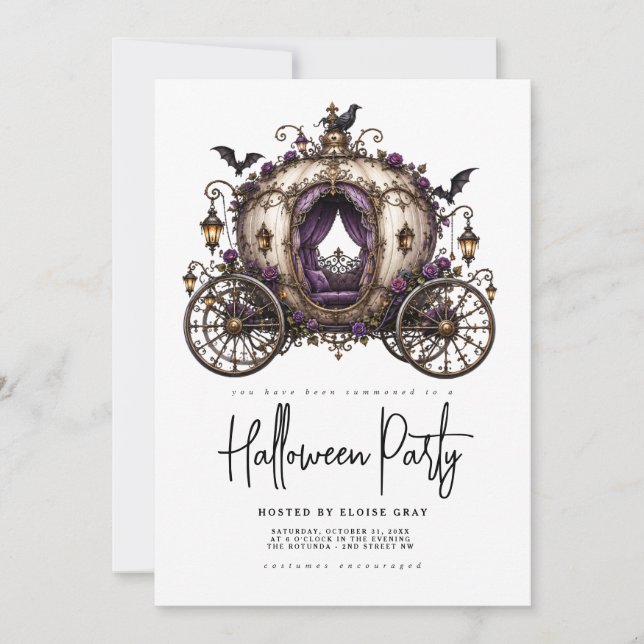 Invitation à la fête d'Halloween (Devant)