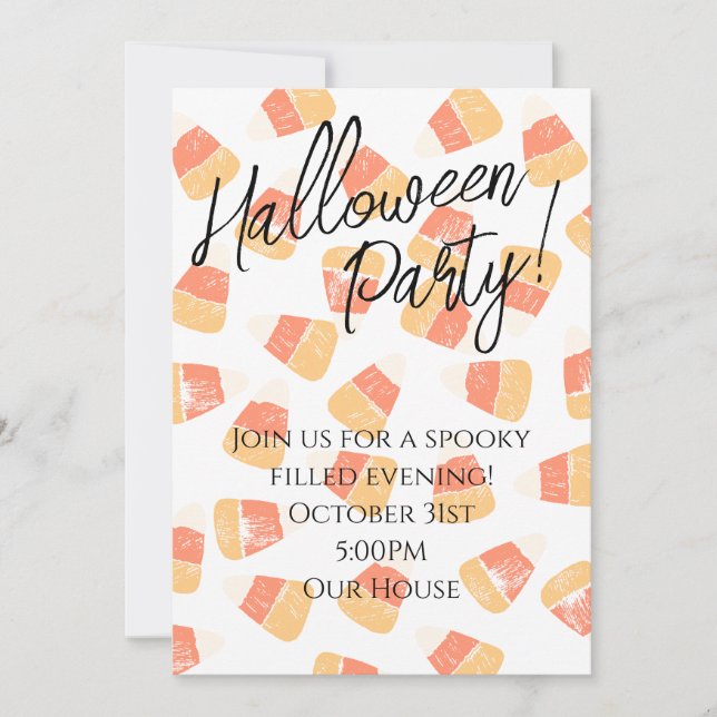 Invitation à la fête d'Halloween  (Devant)