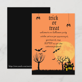 Invitation à la fête d'Halloween