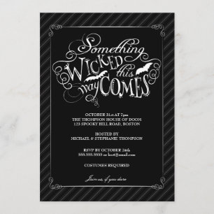 Invitation à la fête d'Halloween