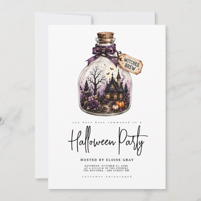 Invitation à la fête d'Halloween (Devant)