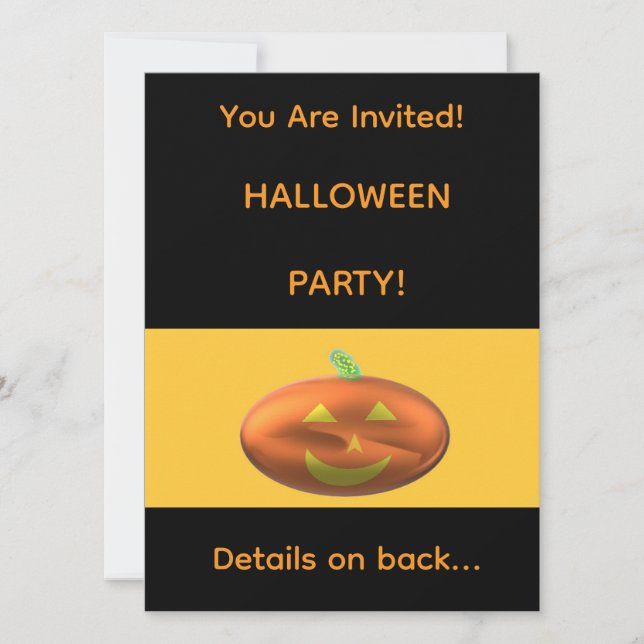 Invitation à la FÊTE D'HALLOWEEN (Devant)