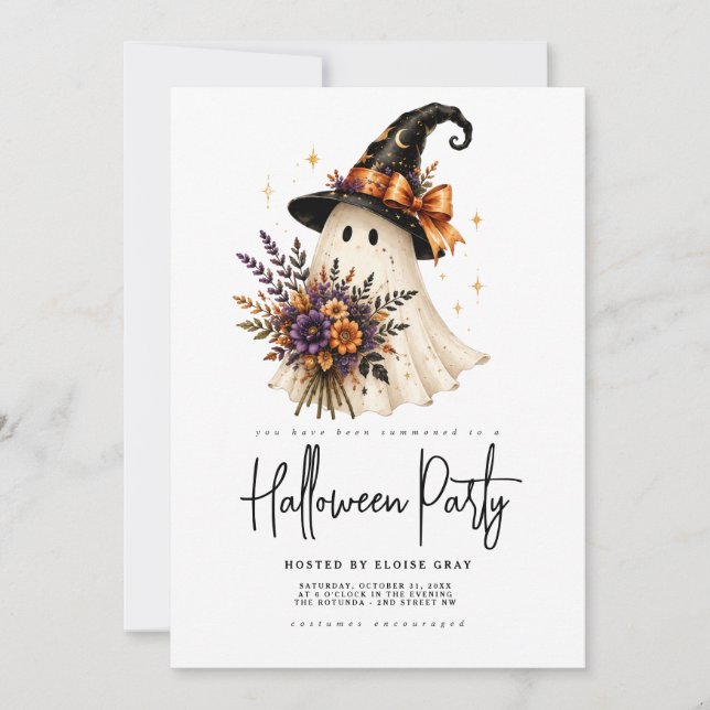 Invitation à la fête d'Halloween (Devant)