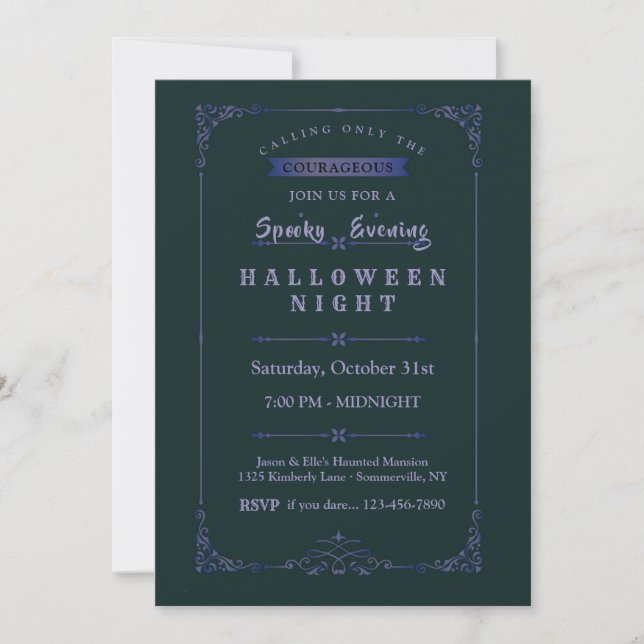 Invitation à la fête d'Halloween (Devant)