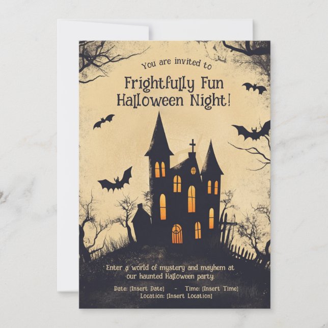 Invitation à la fête d'Halloween (Devant)