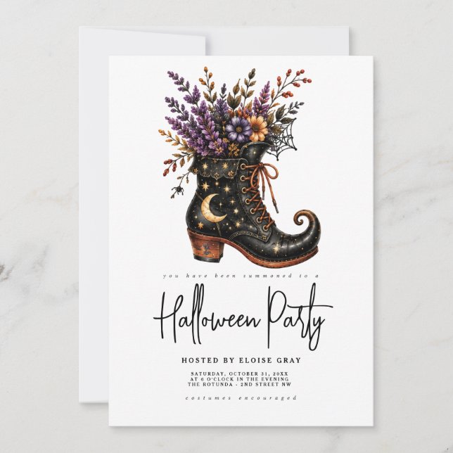 Invitation à la fête d'Halloween (Devant)