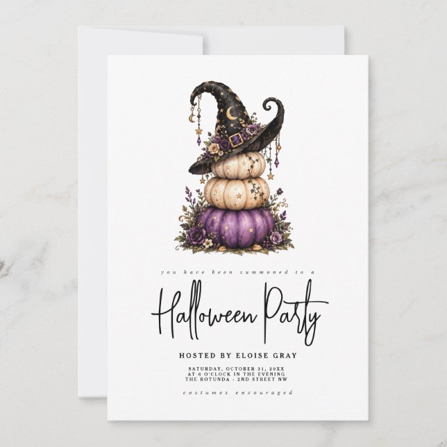 Invitation à la fête d'Halloween (Devant)