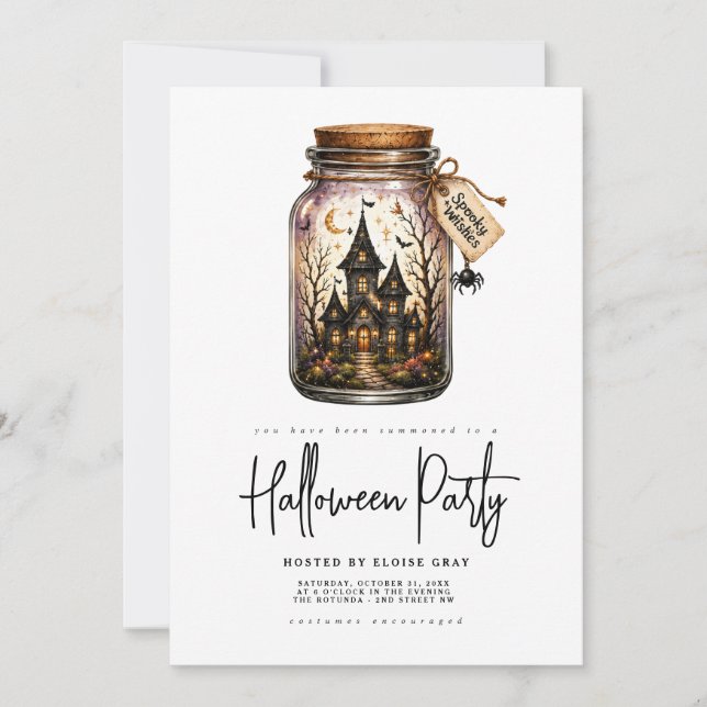 Invitation à la fête d'Halloween (Devant)
