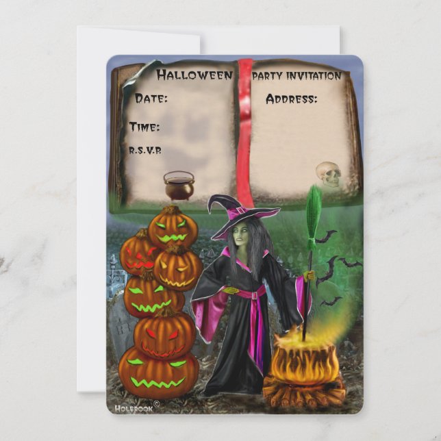 INVITATION À LA FÊTE D'HALLOWEEN (Devant)