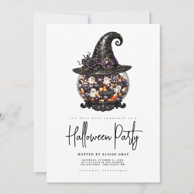 Invitation à la fête d'Halloween (Devant)