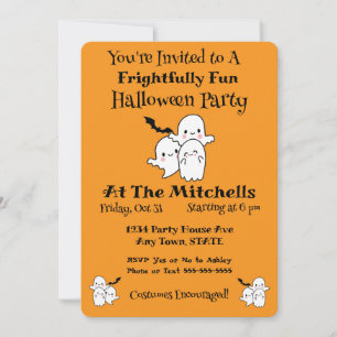 Invitation à la fête d'Halloween