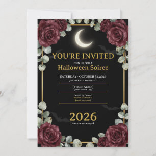 Invitation à la fête d'Halloween 2026 Élégant go