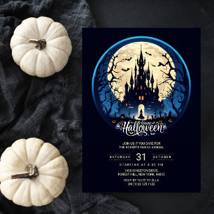 Invitation à la fête d'Halloween au château hanté