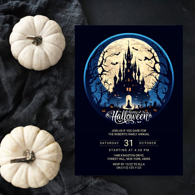 Invitation à la fête d'Halloween au château hanté  (Créateur téléchargé)
