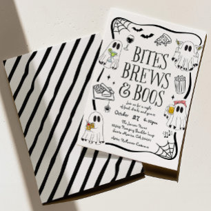 Invitation à la fête d'Halloween Bites, Brews et H