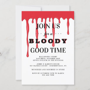Invitation à la fête d'Halloween Bloody Good Time