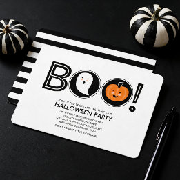 Invitation à la fête d'Halloween Boo!