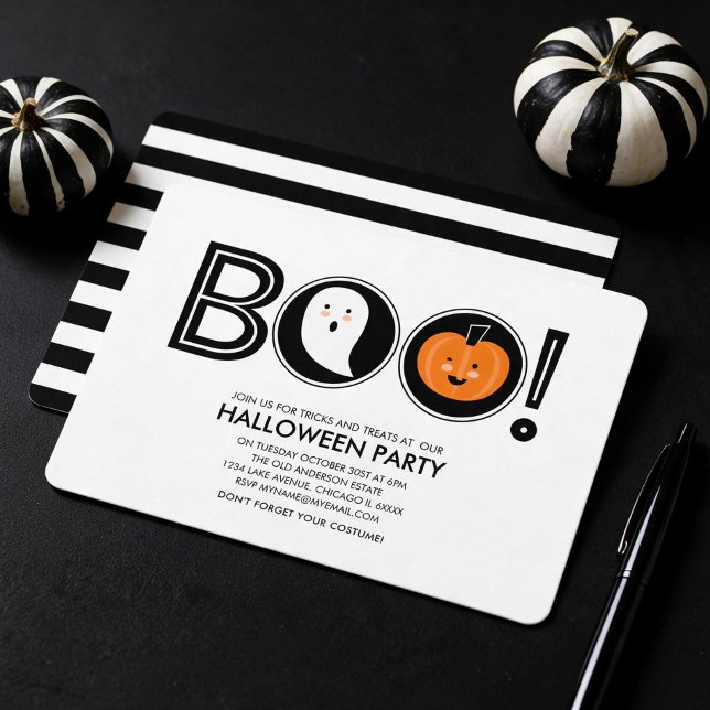 Invitation à la fête d'Halloween Boo! (Créateur téléchargé)