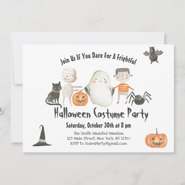 Invitation à la fête d'Halloween Boo Bash - Fête c (Devant)