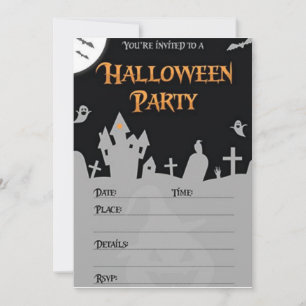 Invitation à la fête d'Halloween - boos et boots