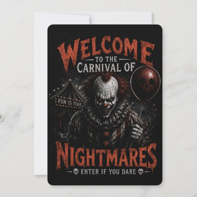 Invitation à la fête d'Halloween Carnaval des Cauc (Devant)