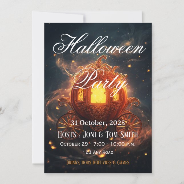 Invitation à la fête d'Halloween | Carte élégante  (Devant)
