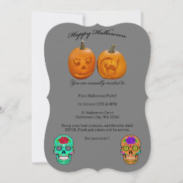 Invitation à la fête d'Halloween Citrouille Sucre