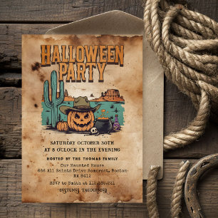 Invitation à la fête d'Halloween Citrouille West