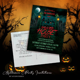 Invitation à la fête d'Halloween : citrouilles de