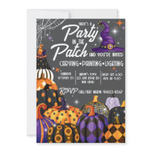 Invitation à la fête d'Halloween dans le Patch