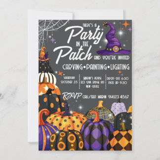 Invitation à la fête d'Halloween dans le Patch