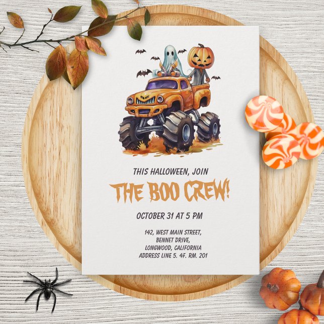 Invitation à la fête d'Halloween de Boo Crew (Créateur téléchargé)