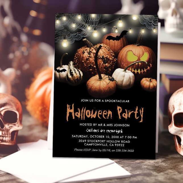 Invitation à la fête d'Halloween de la citrouille  (Créateur téléchargé)