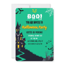 Invitation à la fête d'Halloween de la maison hant