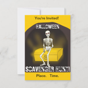 Invitation à la fête d'Halloween de Skeleton