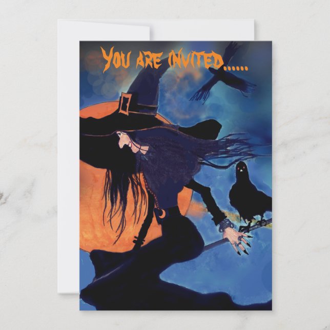 Invitation à la fête d'Halloween des sorcières par (Devant)