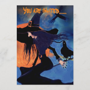Invitation à la fête d'Halloween des sorcières par
