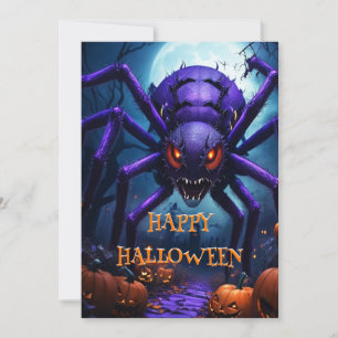 Invitation à la fête d'Halloween du monstre araign