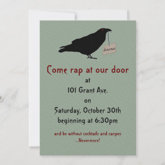 Invitation à la fête d'Halloween Eerie Raven
