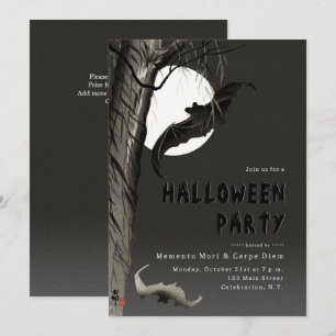 Invitation à la fête d'Halloween Éffrayante du crâ