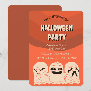 Invitation à la fête d'Halloween Ghosts