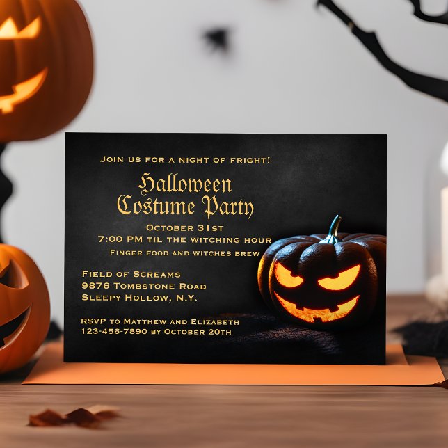 Invitation à la fête d'Halloween Jack-O-Lantern (Créateur téléchargé)