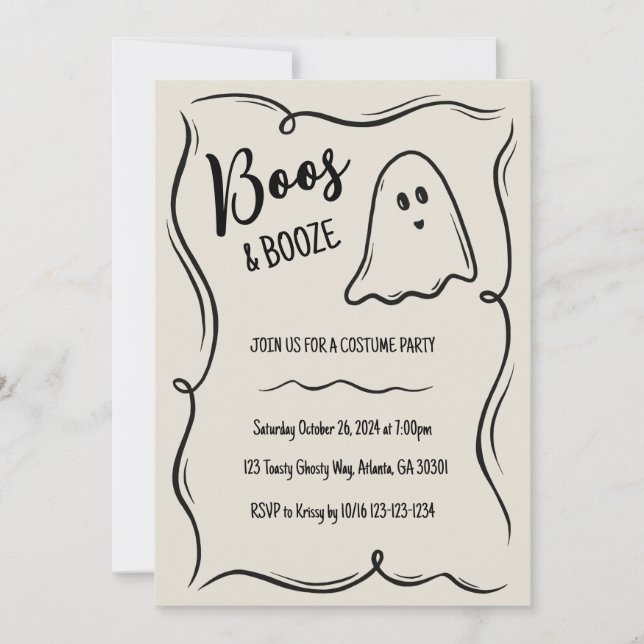 Invitation à la fête d'Halloween pour adultes (Devant)