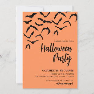 Invitation à la fête d'Halloween pour chauves-sour