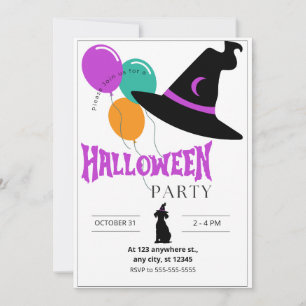 Invitation à la fête d'Halloween pour chiens