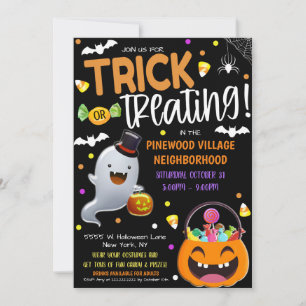 Invitation à la fête d'Halloween pour enfants