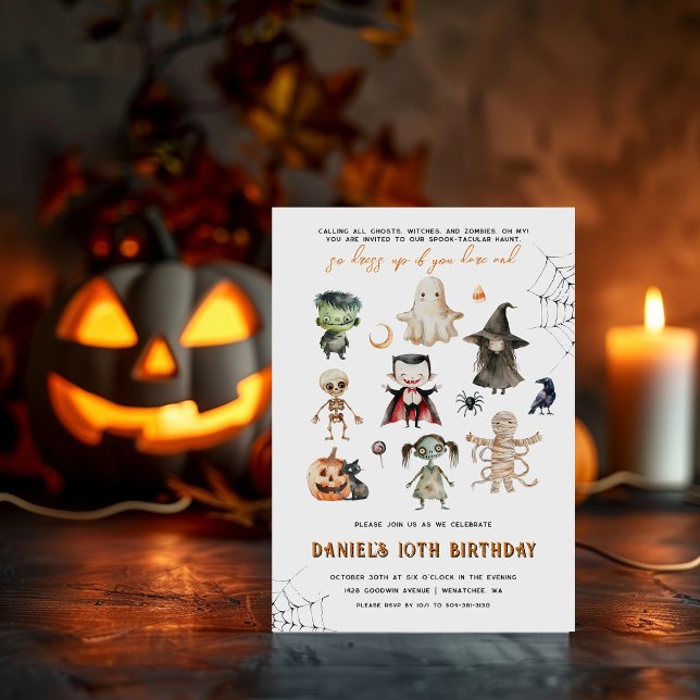 Invitation à la fête d'Halloween pour enfants (Créateur téléchargé)