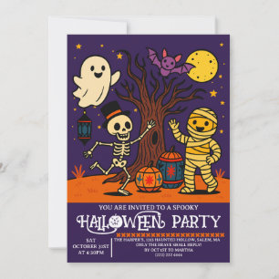 Invitation à la fête d'Halloween pour enfants   Ca