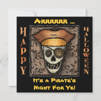 Invitation à la fête d'Halloween pour le crâne des