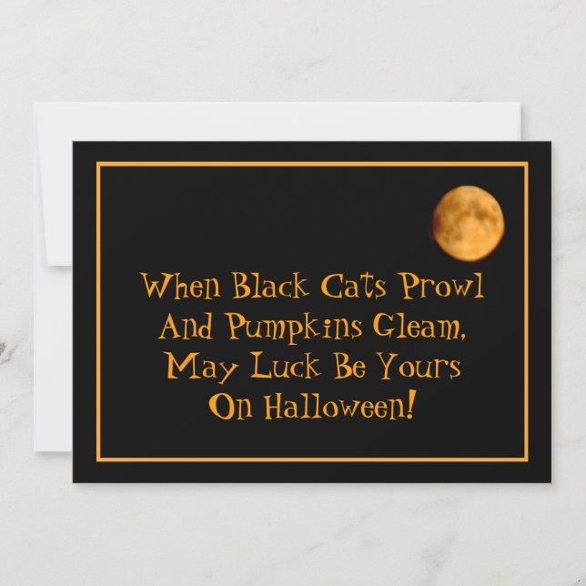Invitation à la fête d'Halloween pour les chats Pl (Devant)